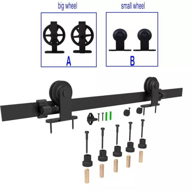 4~20FT Sliding Barn Door Hardware Kit for Single/Double/Bypass Big/Mini T Roller