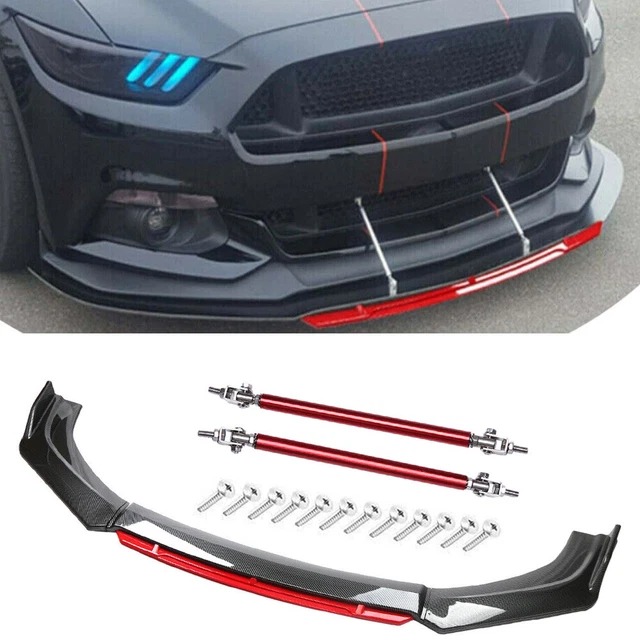 FRONT BUMPER LIP Splitter Spoiler Body Kit Carbon Fiber Rods For Ford