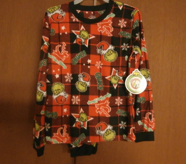 Dr. Seuss The Grinch boys 2 piece pajama set size 10/12 Brand New with Tags