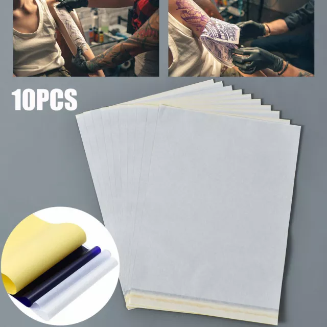 10pcs A4 Tattoo Transfer Paper Thermal Carbon Stencil Tracing Kit