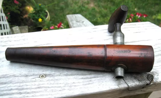 Vintage Wooden and Metal Whiskey or Beer Barrel Tap Made in Czechoslovakia