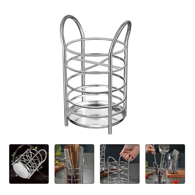 Porte-ustensiles En Céramique Avec égouttoir - Rangement Spatules, Cuillères, Design Rustique, Cadeau Pratique
