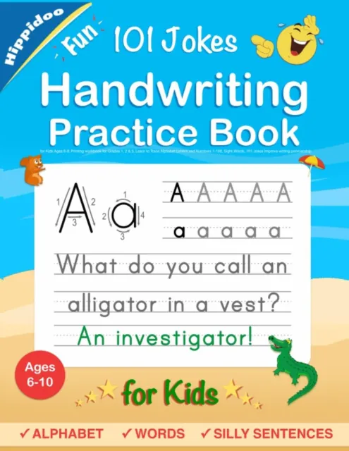 Handwriting Practice Book for Kids Ages 6-8: Printing Workbook for Grades 1, 2 &