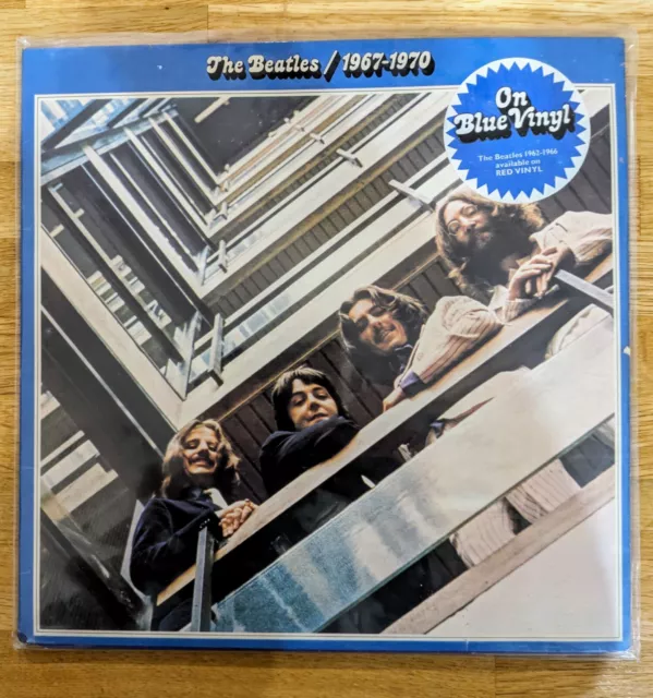 Vintage Vinyl The Beatles Blue Double Album on Blue Vinyl Apple Records