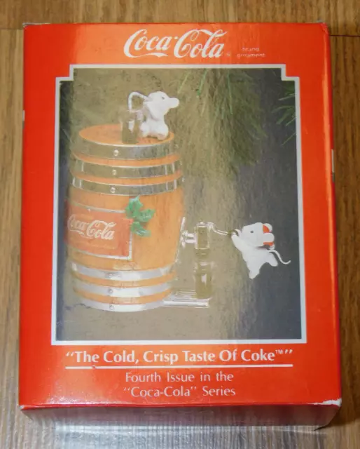 New The Cold Crisp Taste of Coke Ornament, Coca-Cola, Mice, 4th, Enesco, Box