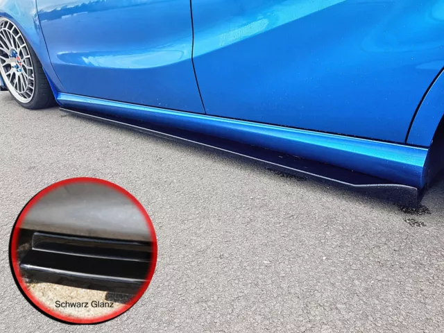 CUP3 Seitenschweller Sideskirts ABS passend für BMW X1 F48 schwarz glanz