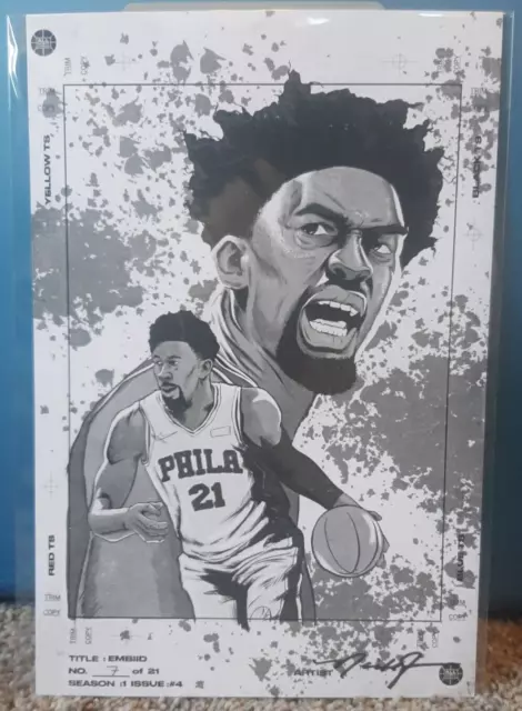 Joel Embiid All Sport Comics Art Print by Nick Jarvis (Print Run: 21)