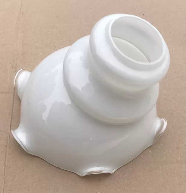 Tulipe ancienne verre opaline lampe lustre applique col de cygne modèle rare