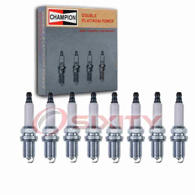8 pc Champion 7545 Double Platinum Spark Plugs for NLP100290L RC8PYPB4 wf