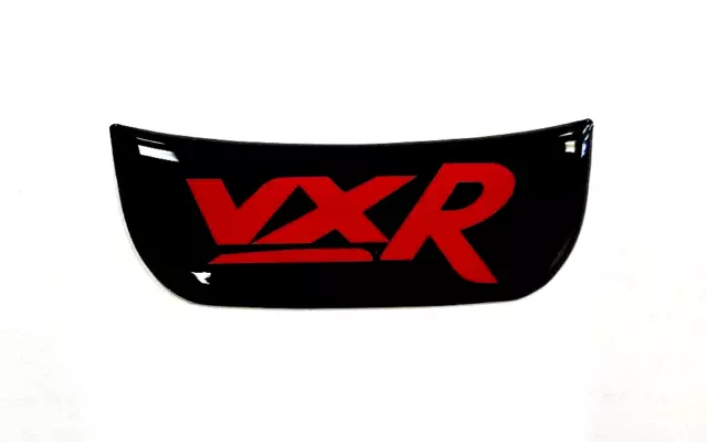 Vauxhall VXR Red & Black Sticker 48mm HIGH GLOSS DOMED Corsa 'D' Steering Wheel