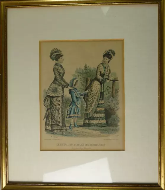 Stahlstich koloriert Le Journal des Dames et des Demoiselles 44x37 cm NK-57