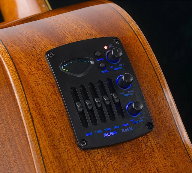 ACME BS5M ACOUSTIC Guitar Pickup EQ Mic+piezo LCD chromatic tuner EUR