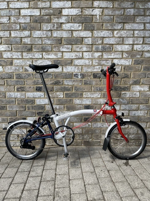 Brompton BWC 2018 édition Limitée - Vélo Pliant S6L Guidon Bas - Blanc - Super état