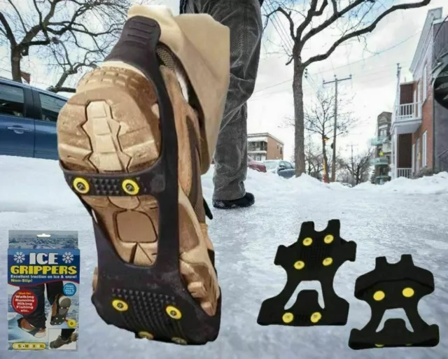 Snow Anti Slip Ice Grippers All Sizes For Boots Grips Spikes Crampons UK