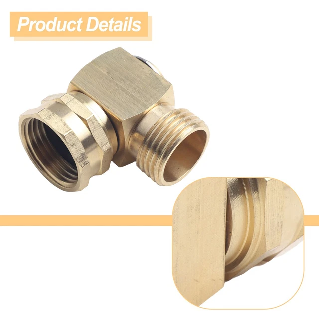 Lot De 2 Raccords De Tuyau D'Arrosage En Laiton 1/2" - Robinet Jardin, Arrêt Auto, Sans Outil
