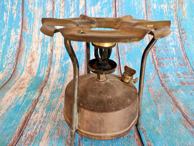 Old Vintage Marlex No.1 Rare Original Brass Kerosene Camp Stove S4 Old Vintage Marlex No.1 Rare Original Brass Kerosene Camp Stove S4