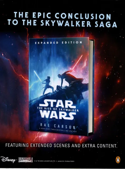 (Moj28) Magazine Advert 11X8" Star Wars : The Rise Of Skywalker Rae Carson Book