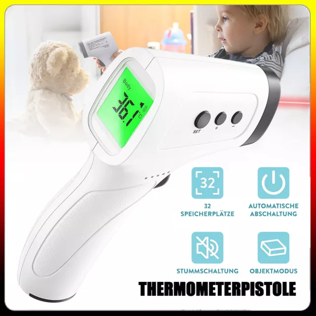 Digital Fieberthermometer Thermometer Stirnthermometer Infrarot Objektthermomete
