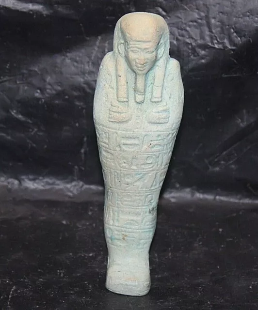 Unique Ancient Egyptian Tomb Ushabti Shabti With Protection Symbols Statue