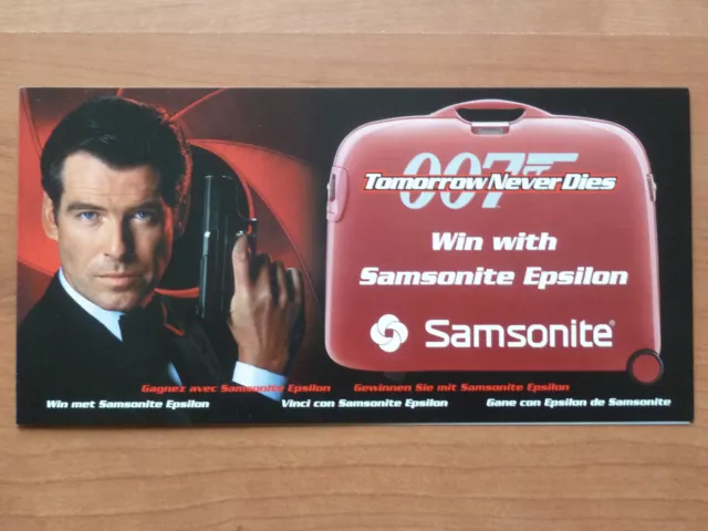 SAMSONITE James Bond 007- TOMORROW NEVER DIES - FLYER - no NO TIME TO DIE