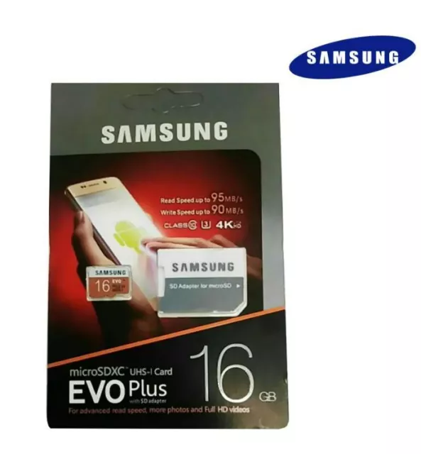 Tarjeta de memoria Samsung EVO Plus Micro SD 16 GB Class10 SDXC con adaptador