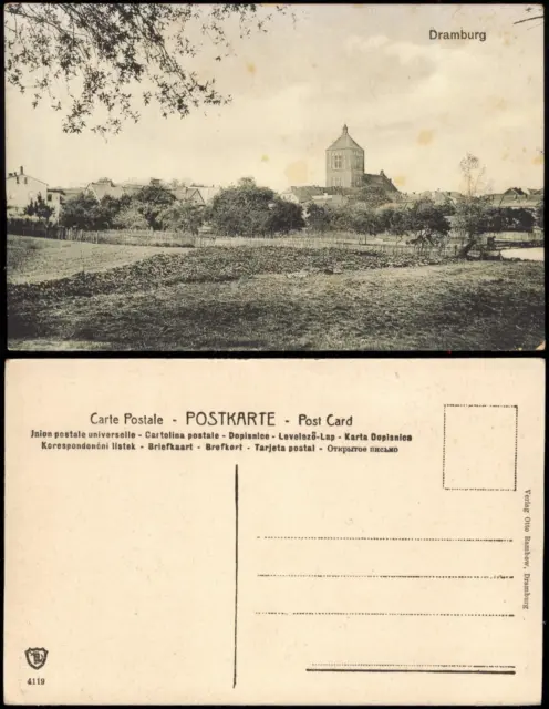 Postcard Dramburg Drawsko Pomorskie Partie an der Stadt 1913
