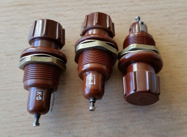 Lot de 3 pcs Vintage Support de Fusible à Montage sur Panneau Militaire...