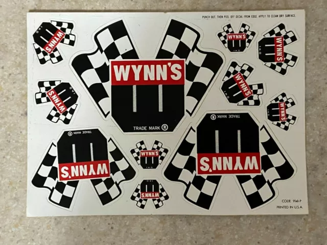 Wynn's Sheet of 11 Checkered Flag Decals - Assorted Sizes