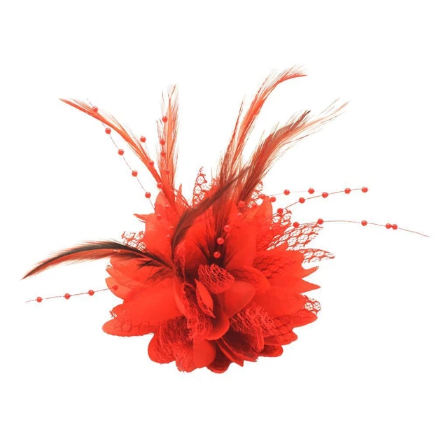 Plume Fleur Pinces à Cheveux Broche Corsage Mariée Accessoires De Cheveux De