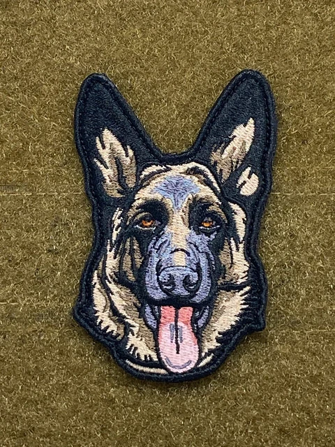 German Shepherd Dog Morale Patch K9 GSD MWD Military Working Dog Handler Hook