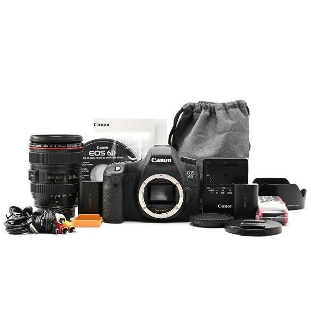 EXCELENTE ESTADO CANON EOS 6D EF24 105mm F4L IS USM Kit de Lente