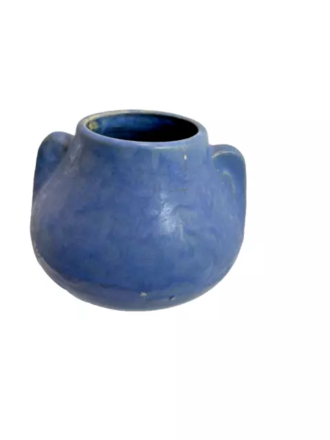 BRUSH MCCOY ART Vellum 1930s Art Deco Pottery Matte Blue Vase Clay ...