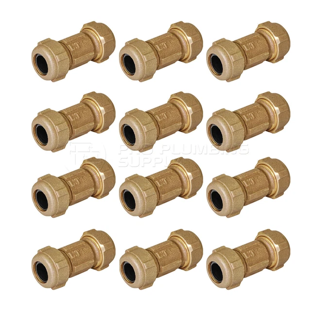 MIDLINE VALVE COUPLING Fitting Compression, with Packing Nut, Brass, 3