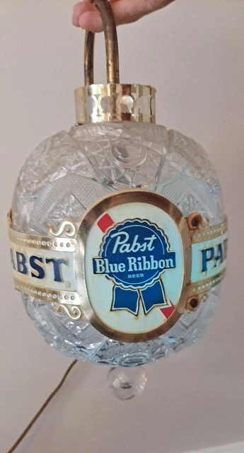 Vintage Pabst Blue Ribbon Rotating Working Wall Sconce