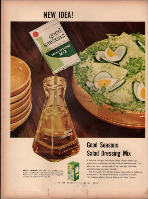 1950 Vintage ad Salad Dressing Mix retro salad Eggs packet   03/02/23