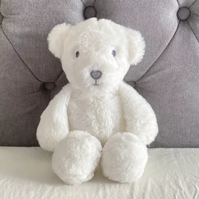Next My Best Friend White & Grey Fluffy Teddy Bear Comforter Plush Soft Toy 11"