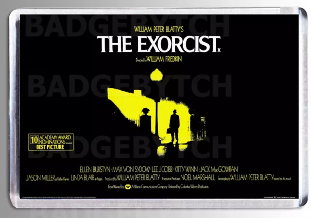 THE EXORCIST - UK 'QUAD' movie poster LARGE FRIDGE MAGNET - 70'S HORROR CLASSIC!