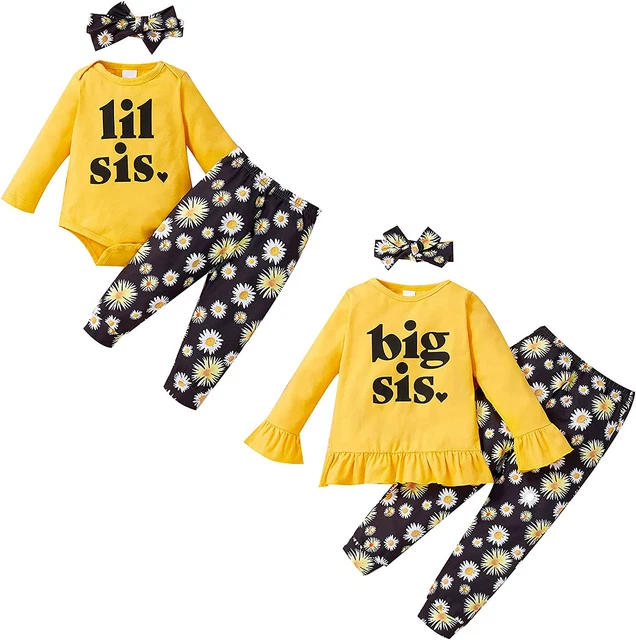 NCONCO Little Sister Big Sister vestiti abbinati bambina bambina + margherita +