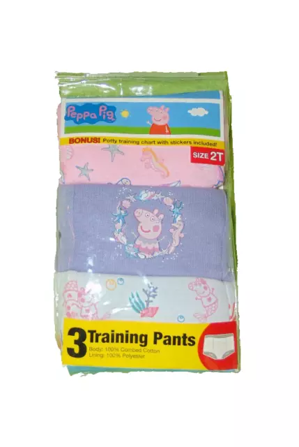 Peppa Pig Training Pants Underwear 2t Girls New 3 Pack