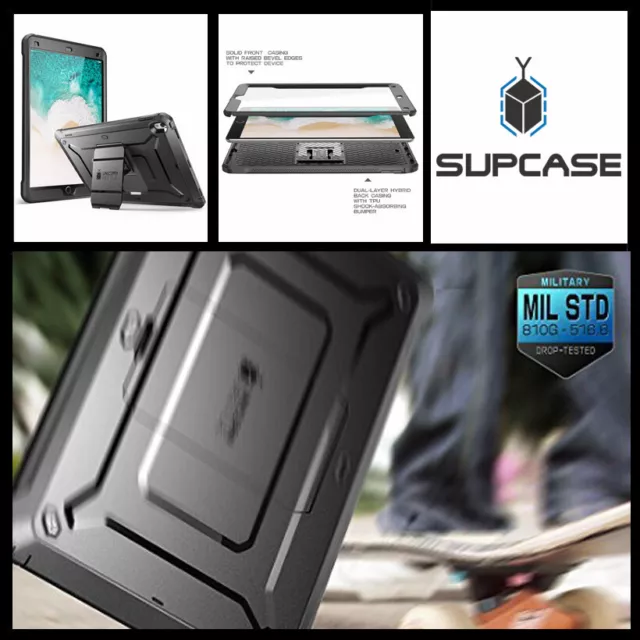 For iPad Pro 12.9 2017 Case SUPCASE Protective Cover +Screen Protector Kickstand