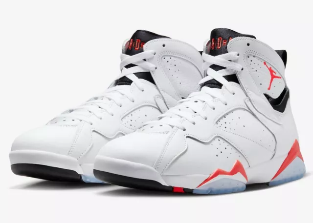 Nike Air Jordan 7 Retro Shoes Infrared White Black CU9307-160 Men's NEW