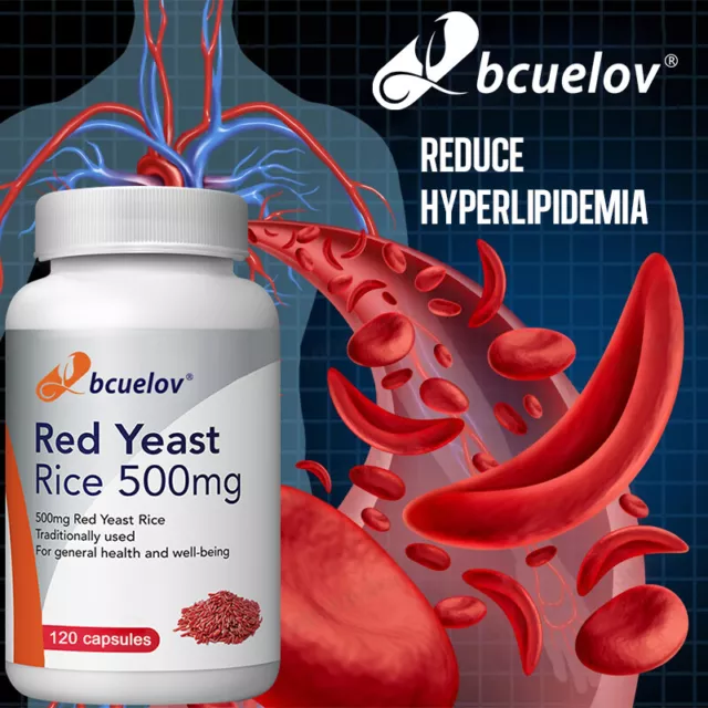 Bcuelov Organic Red Yeast Rice 500mg 30/60/120 Vege Kapseln