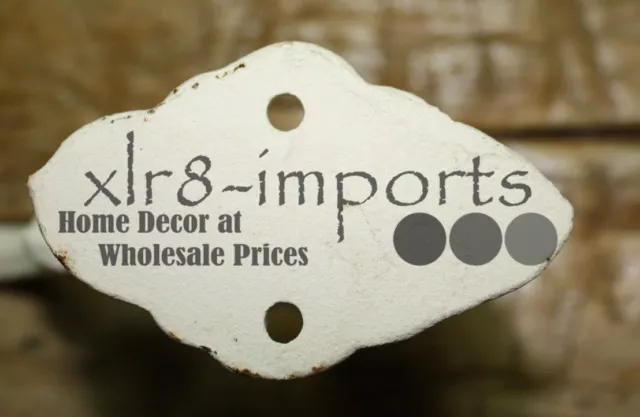 3 Cast Iron White Victorian Style Coat Hooks Hat Hook Rack Hall Tree SCHOOL 3