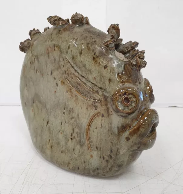 pique fleur vase poisson alexandre kostanda zoomorphe gres pyrite ceramique