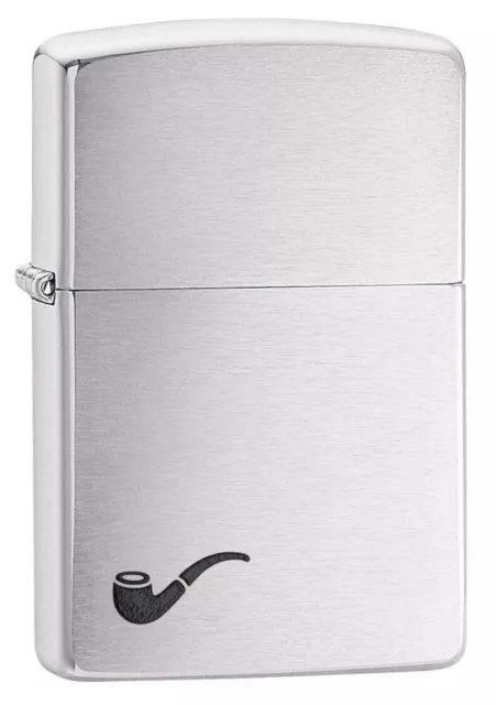 Zippo 200PL,  Pipe Lighter, Classic Brushed Chrome Finish Lighter