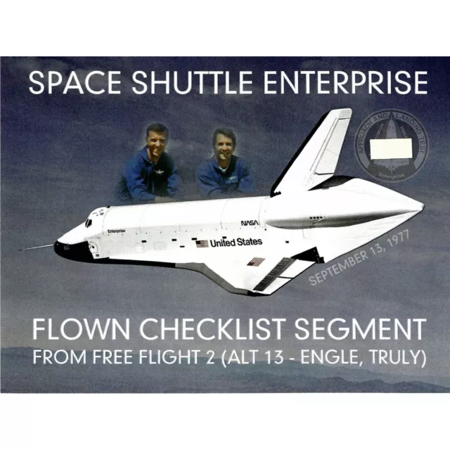 Space Shuttle Enterprise ALT flown artifact presentation