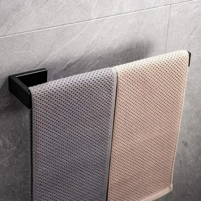 Minimalist Bathroom Towel Rail No Drilling Easy to Clean Stainless Steel 2