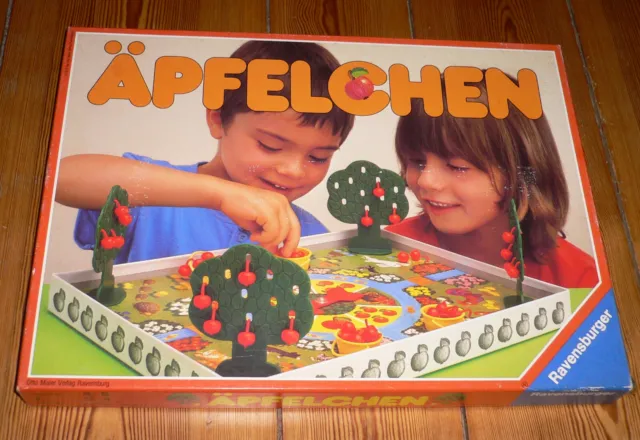 Ravensburger - ÄPFELCHEN ©1979 schönes Spiel Vintage vollständig + Zusatz-Äpfel 2