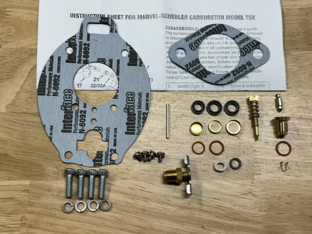 Marvel Schebler TSX Large bowl carburetor rebuild kit