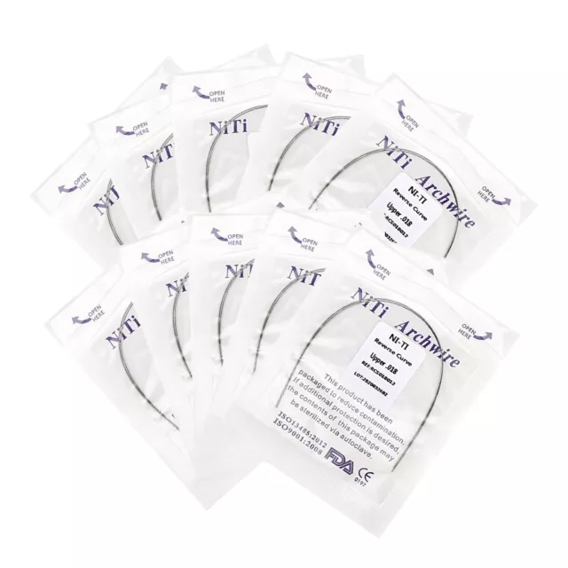 Dental Orthodontic Super Elastic NITI Arch Wire Reverse Curve True Round 12-20